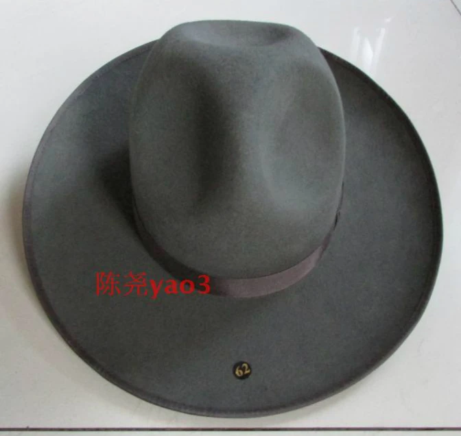 Men\'s 100% Woolen Fedoras Hat Wide Brim Oversize 12cm Woolen Hat Fashion Black Wool Felt Fedora Woolen Cap Equestrian Hat B-8127