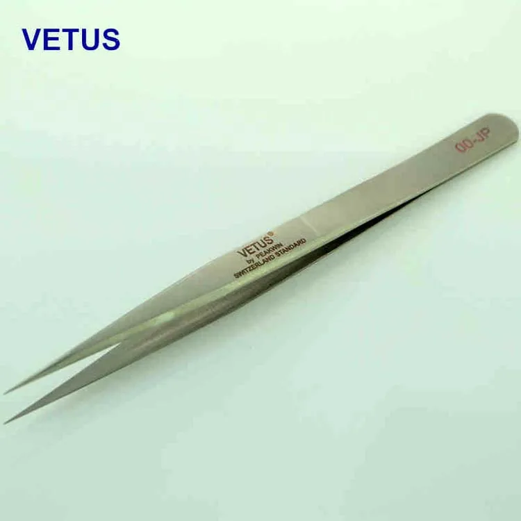 VETUS 00-JP Hyperfine High-Precision Non-Magnetic Anti-Acid Super hard Tweezers For Mobile Phone Tablet Watch Repair Forceps