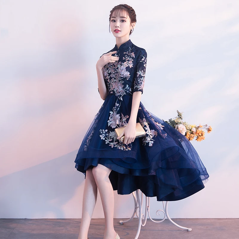Oriental Womens Evening Cheongsam Wedding Party Dress Traditional Chinese Style Elegant Qipao Long Gowns Retro Vestido XS-XXXL