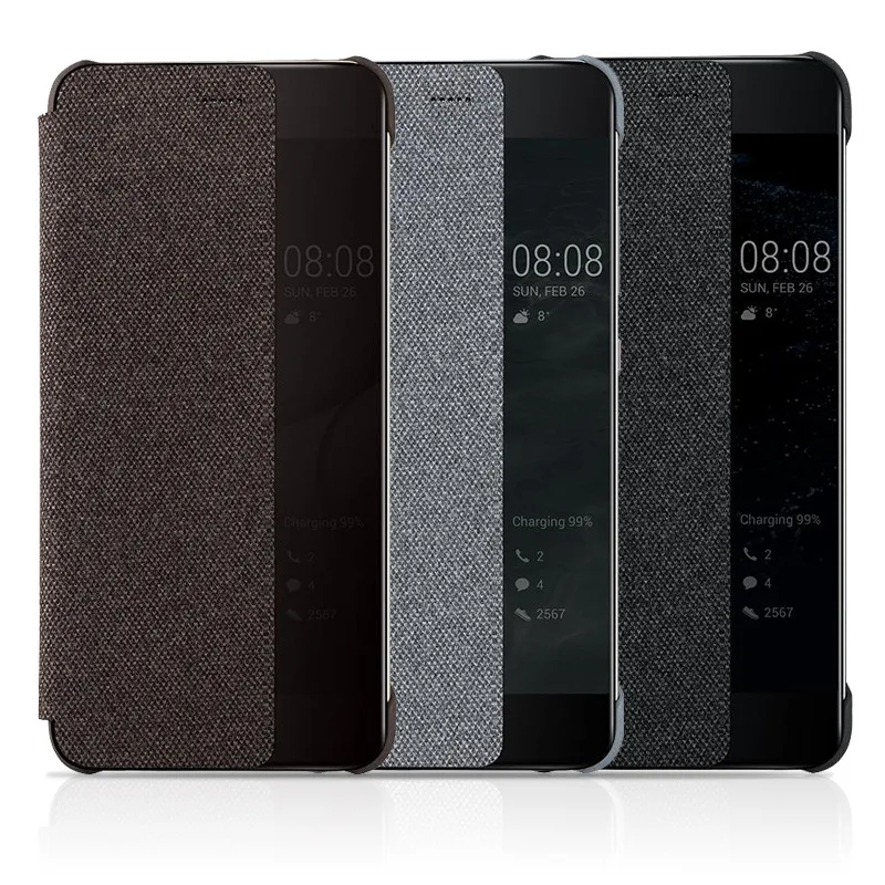 

Anti-knock Leather Cases For Huawei P10 Original case,smart leather side windows handwork crafts flip cover For huawei P10 Plus