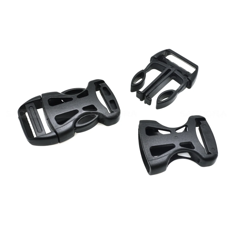 Plastic Belt Buckle Mask Detach Buckle For Backpack Straps Safety Vests Outdoor Buckle Webbing Size 20mm 25mm 32mm Black