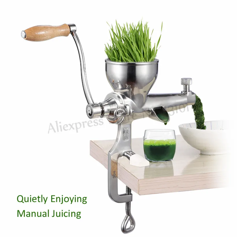 Stainless Steel Manual Juicer Fruit Vegetable Juice Extractor Orange Lemon Wheatgrass Squeezer 100% Original Juice