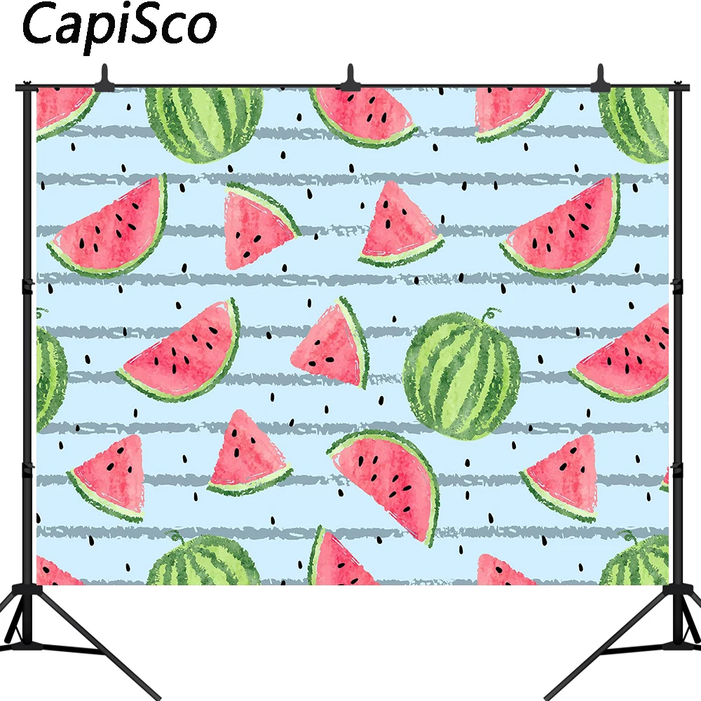 Capisco Photography backdrops watermelon Baby Shower birthday party Smash Cake photo background photo studio photocal