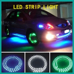 Higher star 96cm 96Leds PVC Led car Strip lights,led belt light,auto led decorative light,waterproof IP68