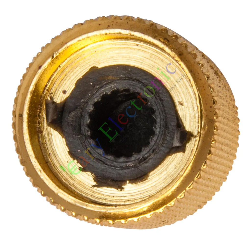 Wholesale and retail 50pc 18mm Gold knob Guitar tube potentiometer cap LP Volume Tone audio parts amp free shipping