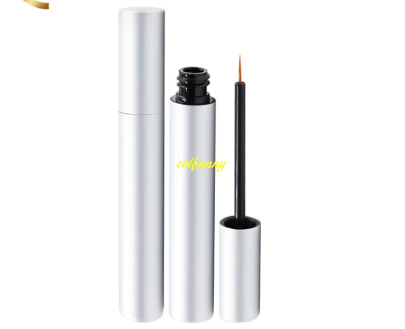 100pcs/lot Empty 3ml UV Silver Mascara Tube Eyelash Vial Liquid Bottle Container 3cc y Eyeliner Make Up Tube