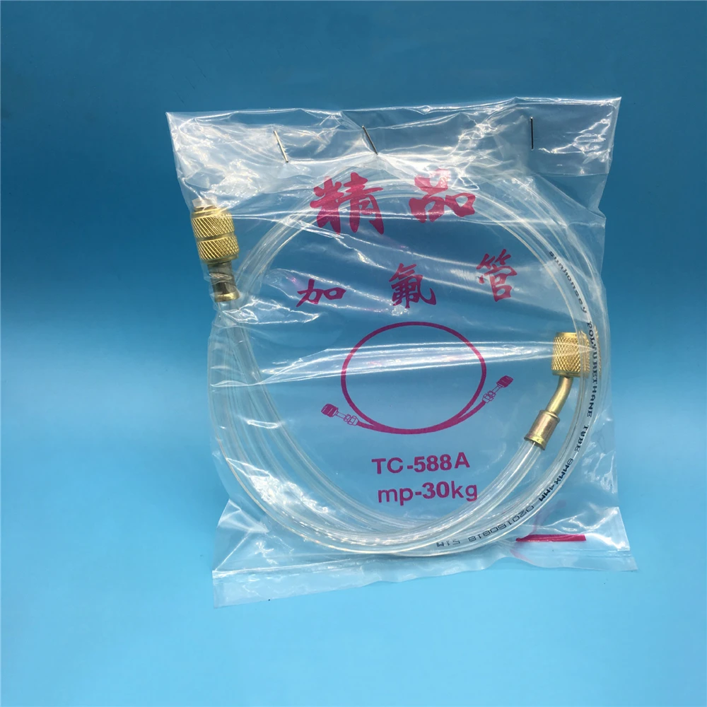 85cm-135cm Transparent High Pressure Filling Freon Pipe Clear Tube For Air Conditioner Refrigerator Fluoride Filling Hose