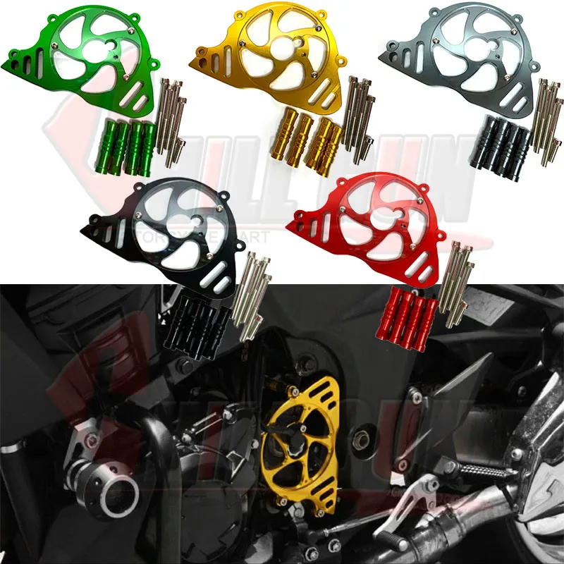 

Motorcycle CNC Aluminum Front Sprocket Chain Guard Cover Left Side Engine Fit For Kawasaki Z1000 2010-2018 Z-1000 Z 1000 10'-18'