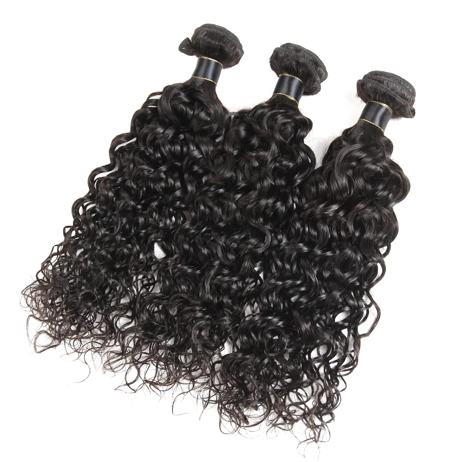 Ashimary Brazilian Water Wave 3/4 Bundles Deals 100% Human Hair Bundles Remy Hair Extensions 8-28 Inch Free Shipping