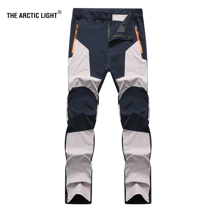 TRVLWEGO Sommer-Wanderhose für Herren, verschleißfest, Wasserspritzschutz, schnell trocknend, UV-beständig, elastisch, dünn, Campinghose