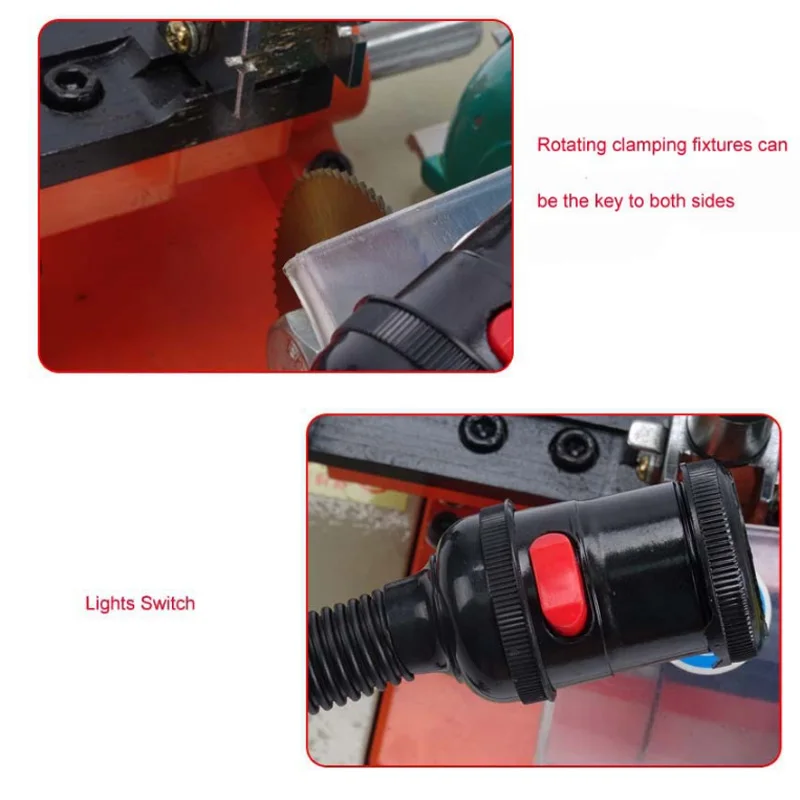 Máquina de corte de llaves con Pin de guía, máquina de llaves horizontales para copiar llaves de puerta de coche, cortador de máquina duplicadora