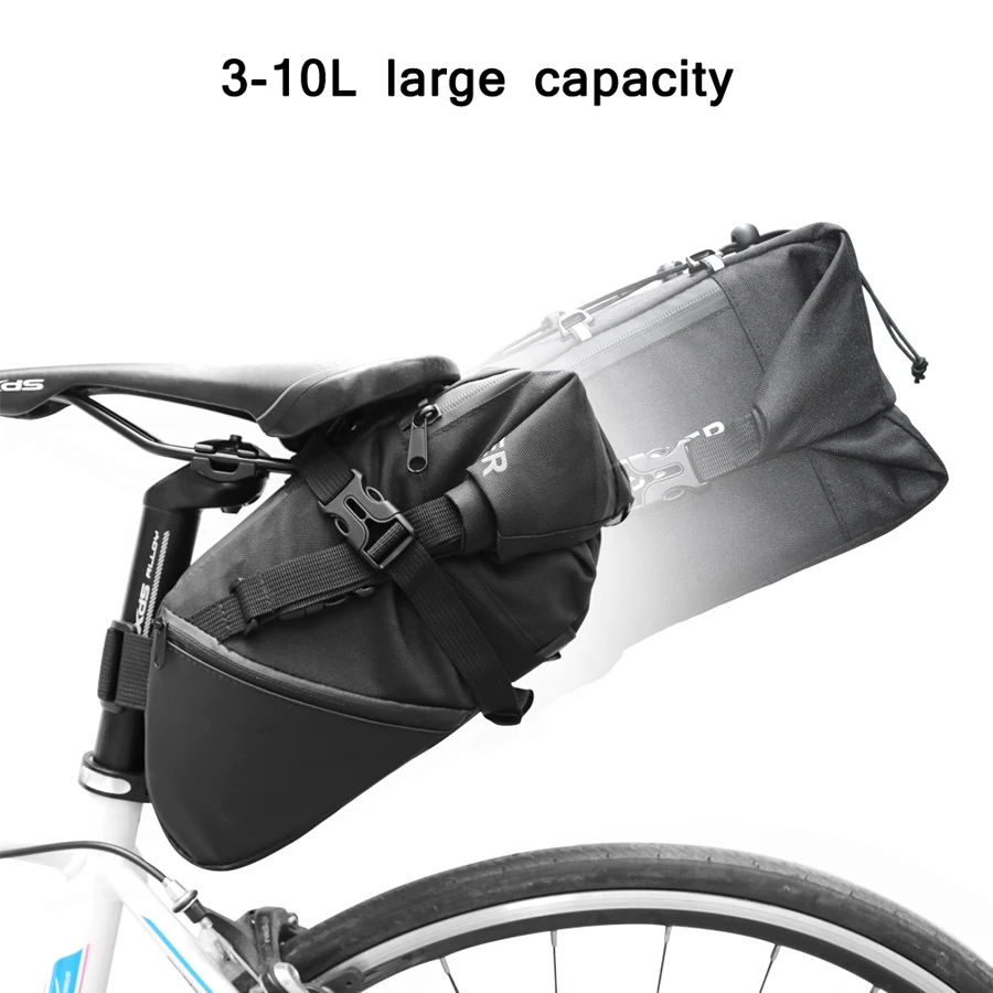 NEWBOLER 2020 Bike Bag Bicycle Saddle Tail Seat Waterproof Storage Bags Cycling Rear Pack Panniers Accessories 10L Max