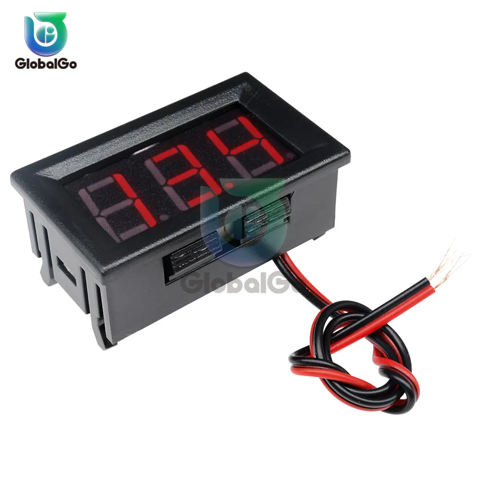 0.56นิ้วดิจิตอลโวลต์มิเตอร์2สาย3สายDC4.5V To30V 0.56 "จอแสดงผลLEDแรงดันไฟฟ้าสำหรับ6V 12Vรถจักรยานยนต์รถ