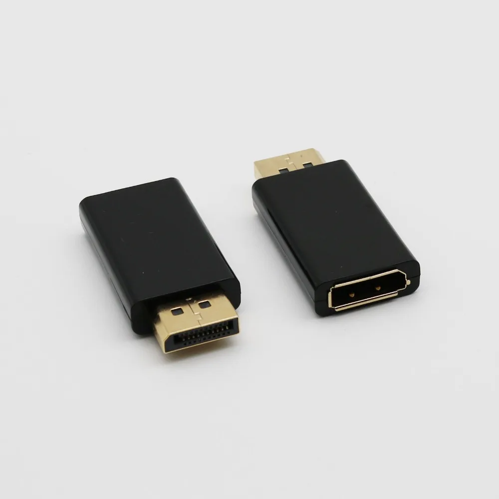 1pc DP DisplayPort Male to Female Extension Gold Plated Male to Female Converter Adapter Black
