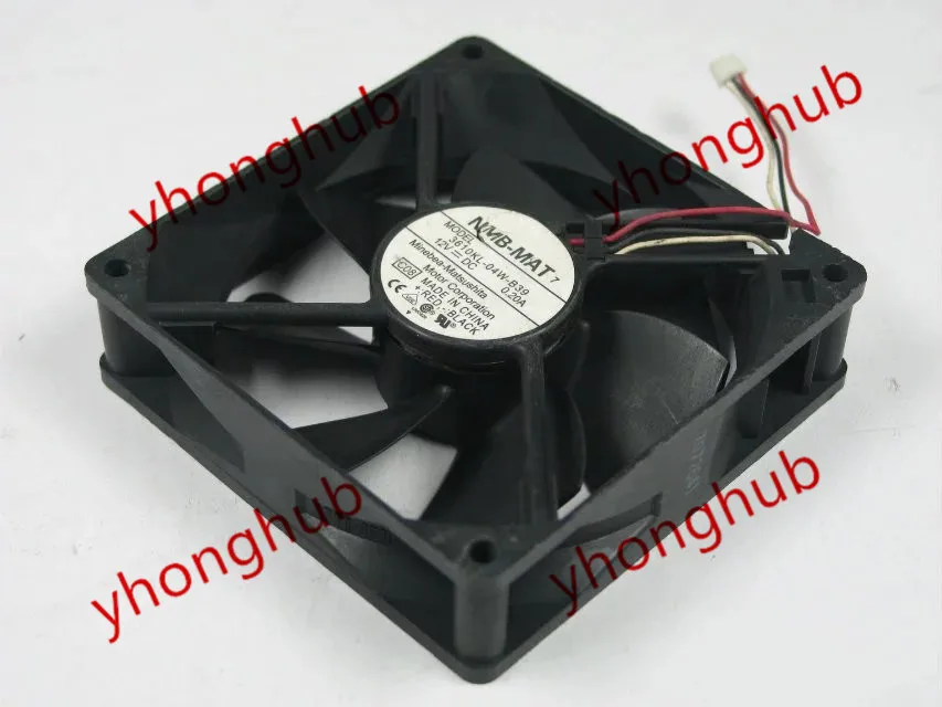 

NMB-MAT 3610KL-04W-B39 C08 DC 12V 0.20A 3-Wire 90x90x25mm Server Cooling Fan