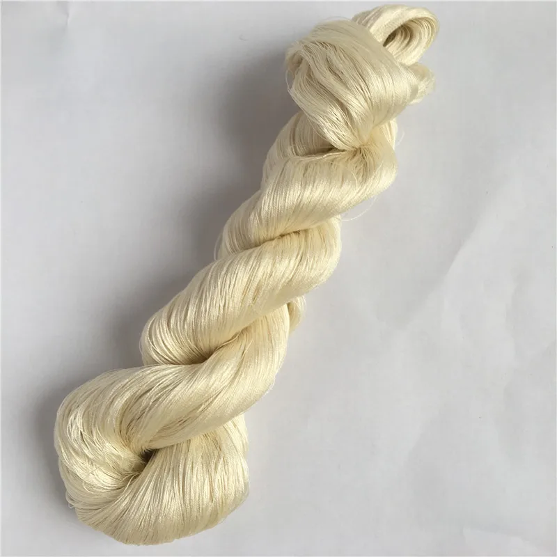 Undyed  Silk 120nm/2 100% Mulberry Silk Yarn   Natural white Raw Silk Yarn  100g