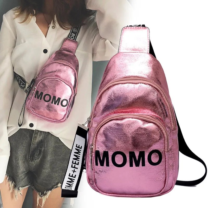 2024 Women Waist Bag Pu Momo Printed Single Shoulder Crossbody Chest Bag For Outdoor Sport Fanny Pack Beach Banana Hip Belt