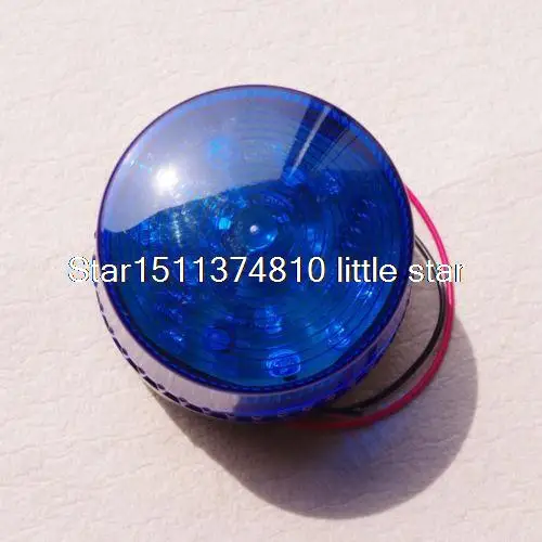 (1)  12VDC Blue LED Beacon Warning Signal Light Lamp  Spiral Fixed