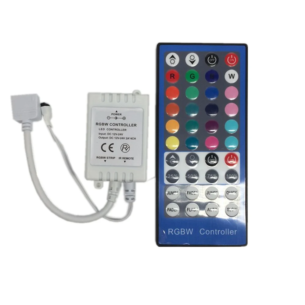 

DC12V - 24V LED RGBW Controller Dimmer 40 Keys Remote Control For RGBW RGBWW 5050 SMD LED Strip light