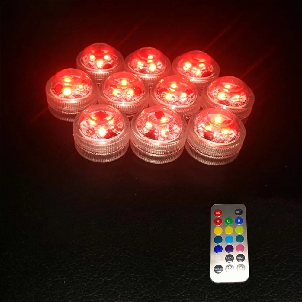 

20Pcs decoration remote control submersible under vase led light