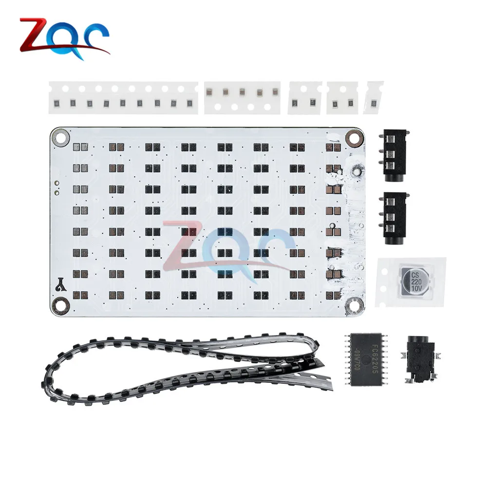 8x8 5V FFT Audio Spectrum Analyzer Audio Indicator Voice Control Matrix LED Red/Blue/Green/Yellow Electronic DIY Kits