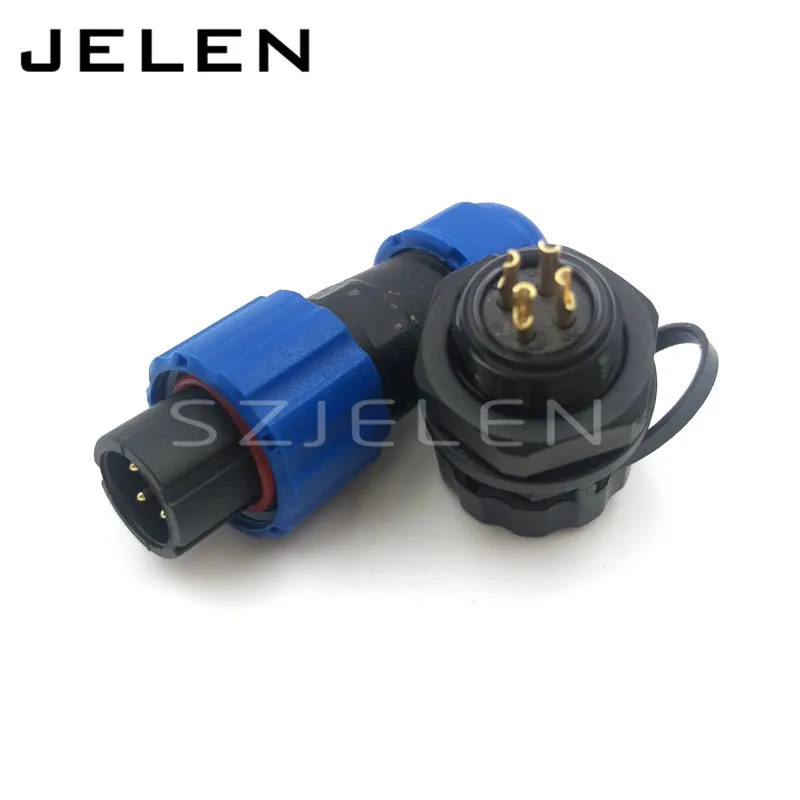 SD13 2pin 3 4 5 6 7pin Male and female connector, Outdoor waterproof connector, panel mount 12mm, LED power connectors ,IP68