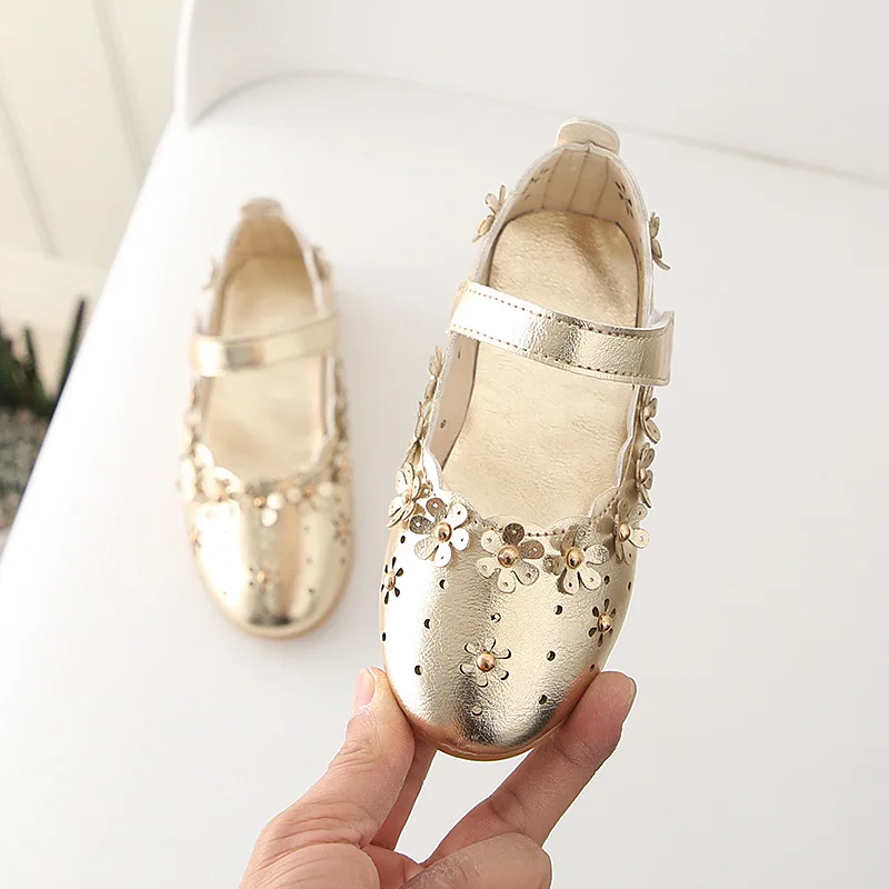 Zapatos de fondo suave de cuero de princesa para niñas, zapatos individuales de flores, blanco, fiesta de boda, nuevo, A966