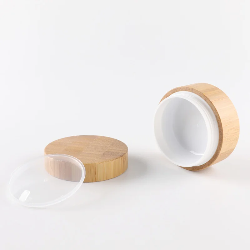 5ml 10ml 30ml Natural Bamboo Refillable Bottle Cosmetics Jar Box Makeup Cream Storage Pot Container Round Bottle Portable PJ264