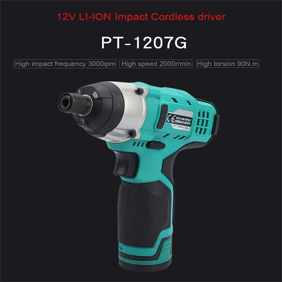 PT-1207G 12V Lithium electric drill screwdriver Multifucntion power tool kit for household impact cordless driver