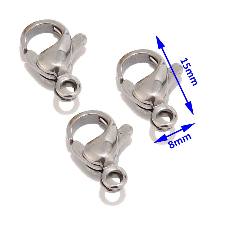 60 Pcs Rose Gold Rvs Kreeft Sluitingen Voor Sieraden Kettingen Maken Diy Bevindingen - afbeelding 1