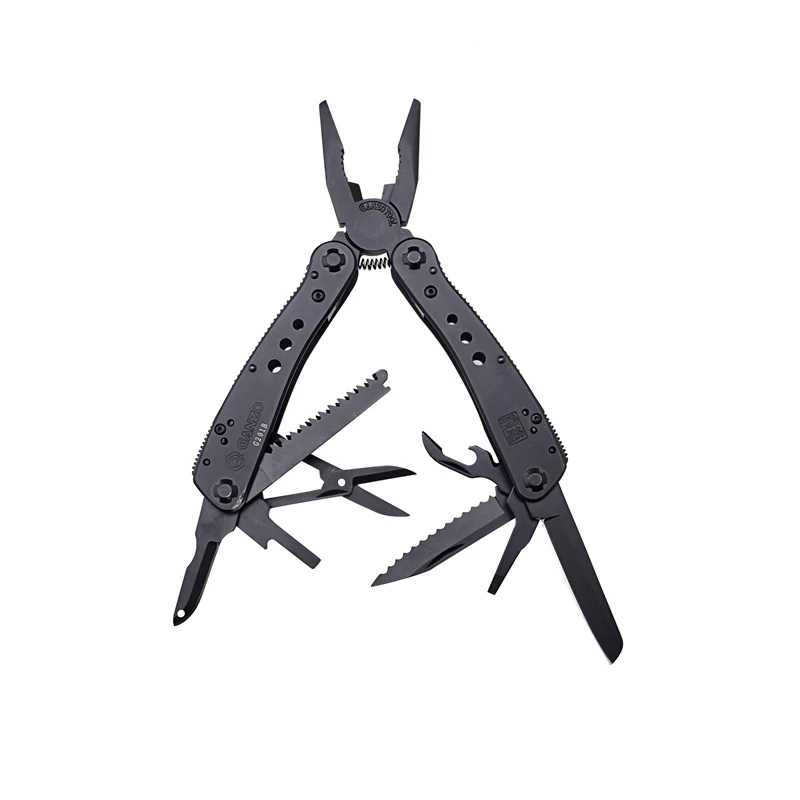 Ganzo G200 series G201-B Multi pliers 24 Tools in One Hand Tool Set Screwdriver Kit Portable Folding Knife Stainless Steel plier