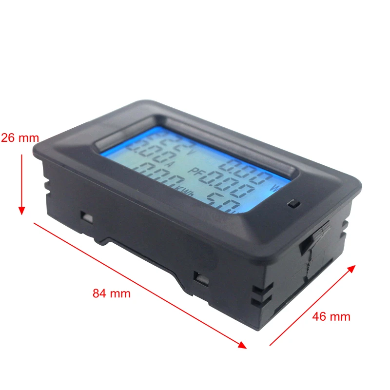 Digital Ammeter Voltmeter AC 110-250V 20A/100A Energy Meter Voltage Current Meter Power Factor Frequency Monitor