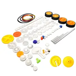 82 pcs Plastic Gear Package Kit DIY Gear Assortment accessories set for Toy Motor Car Robot Various Gear Axle Belt Bushings