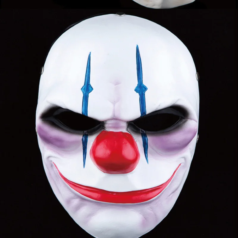 Payday 2 Mask Resin The Heist Dallas/Wolf/Chains/Hoxton Cosplay Halloween Horror Clown Masquerade Cosplay Carnaval Costume Props