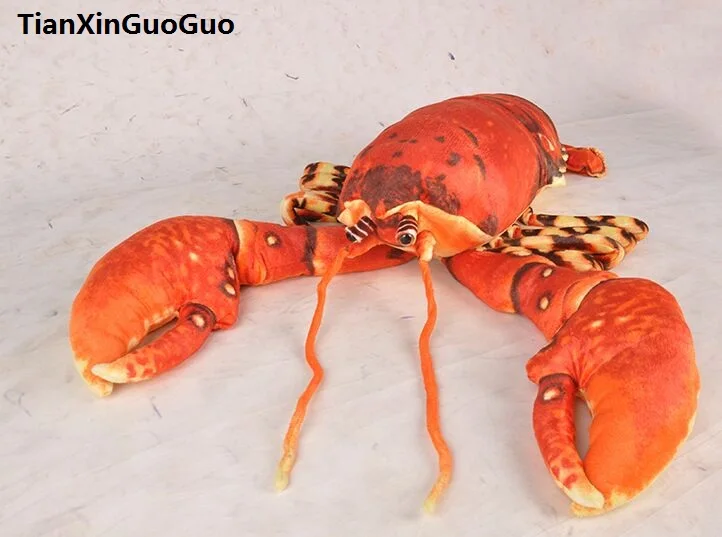 

simulation red lobster plush toy large 55cm soft doll throw pillow birthday gift h0621