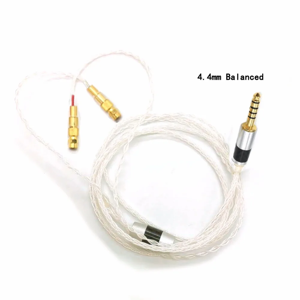 Free Shipping Haldane 2.5/3.5/4.4mm Balanced 8Core Silver Plated Cable For HE400 HE5 HE6 HE300 HE560 HE4 HE500 HE6 Headphones