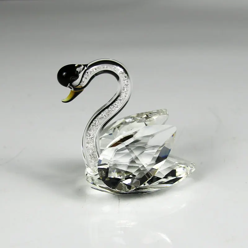 Graceful Crystal Diamond Swan Small Animal Figurines For Christmas Baptist Gift