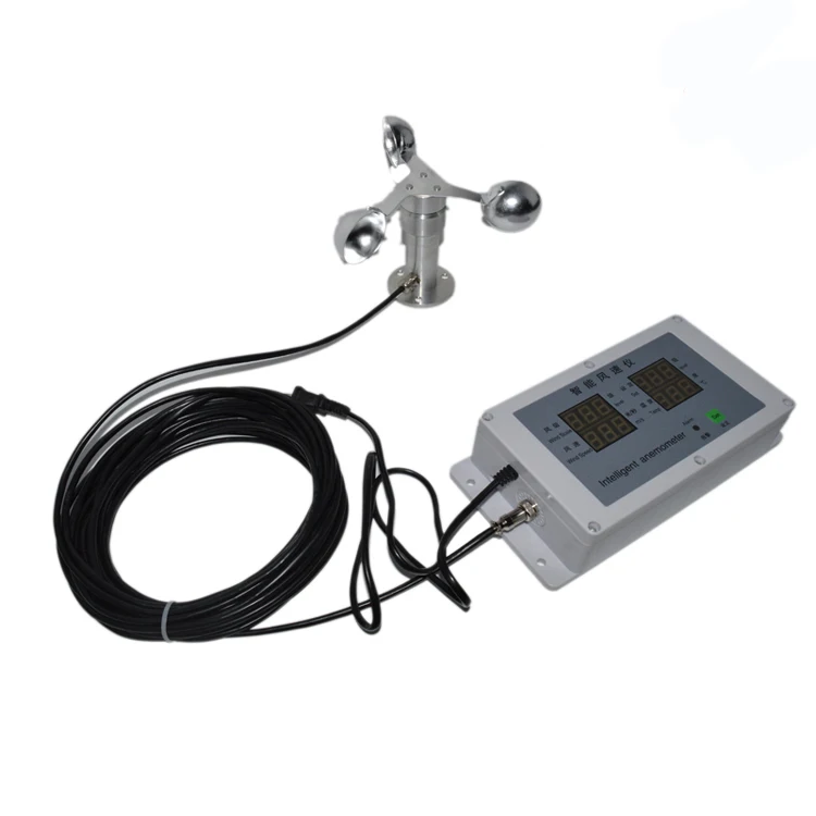 Elektrische Anemometer Precisie Windsnelheid Sensor Meter Digitale Wind Meting Torenkraan Weer Temperatuur Alarm Systeem