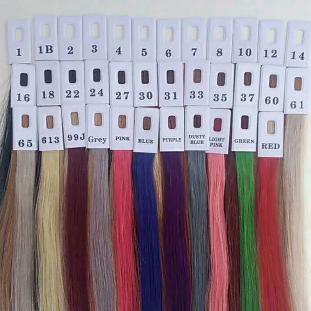 35 colors human hair color ring for all kinds of hair extensions color chart