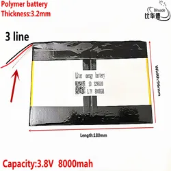 3296180 3.7v 8000mAh For Teclast X98 air 3G v99i Tablet PC Battery 3 wire Perfect quality of large capacity alternatives