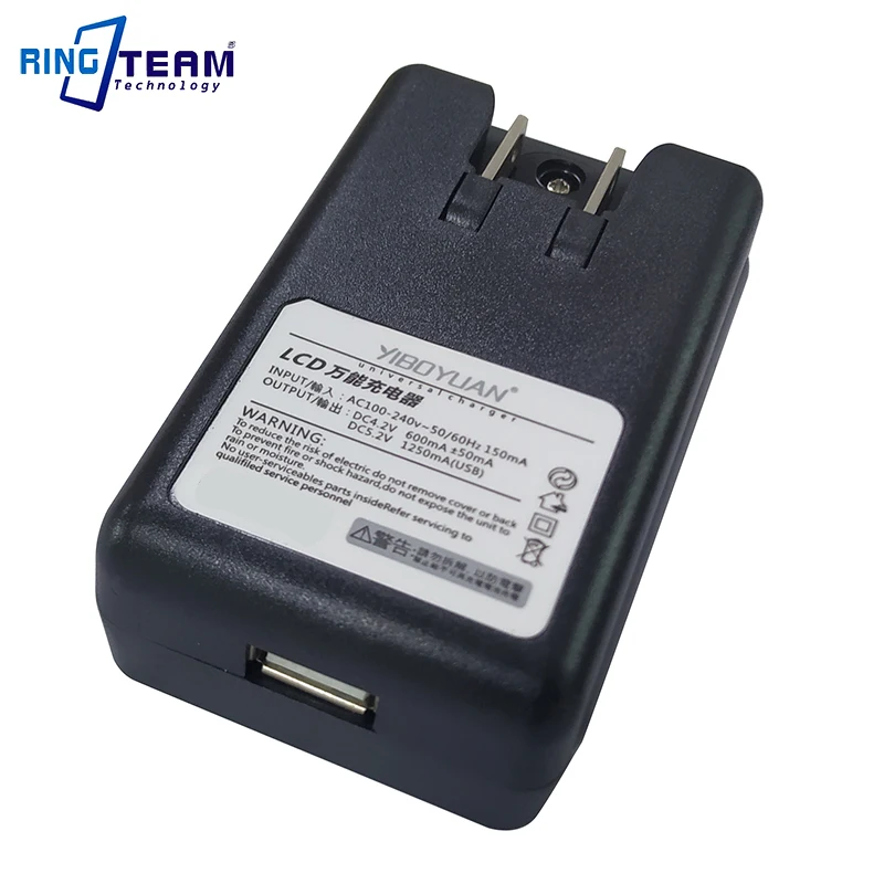 LCD Screen Multi-function Charger with USB Outlet Charge for Nokian Sumsung SONY Canon Pana Fits 3.2-5.5CM 3.7V Batteries