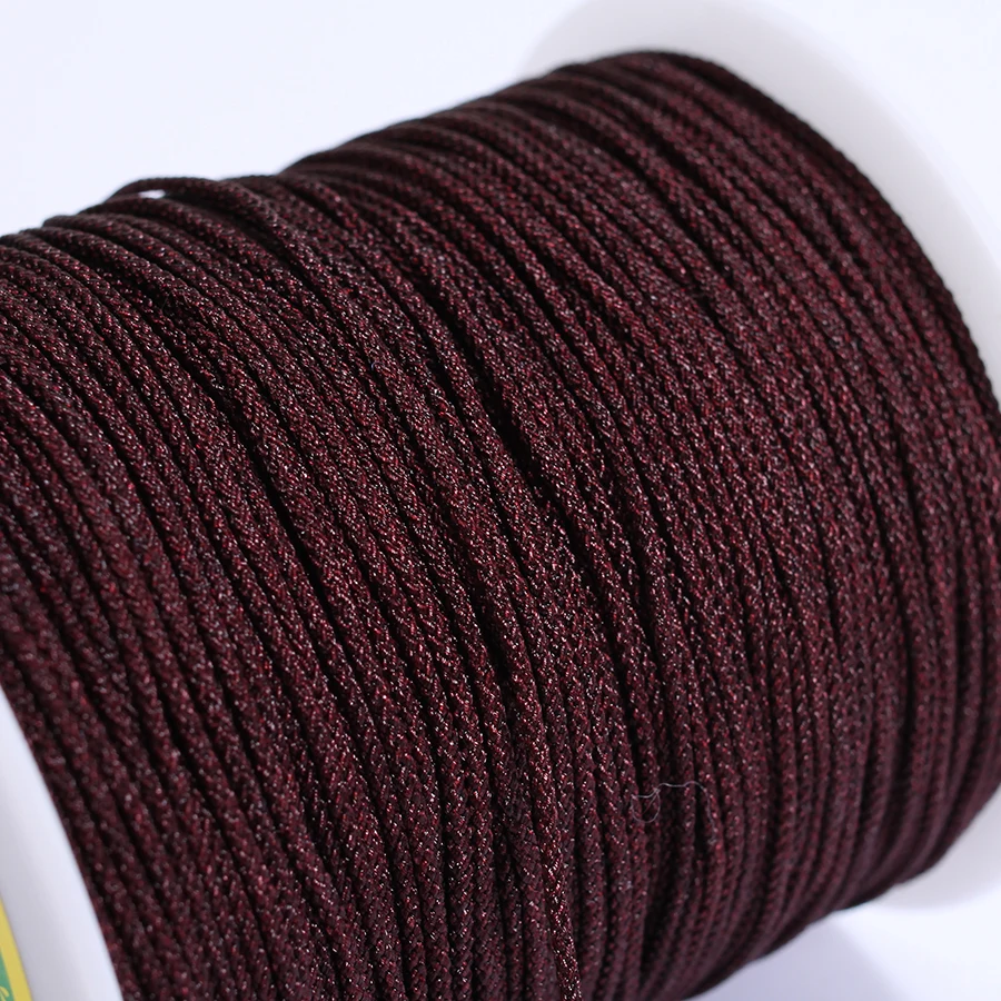 20m/lot 1.5mm Nylon Polyester Thread Knot Knitting Rope Cord For Bracelet Braided Necklace Pendants anklet Jewelry Crafts Making
