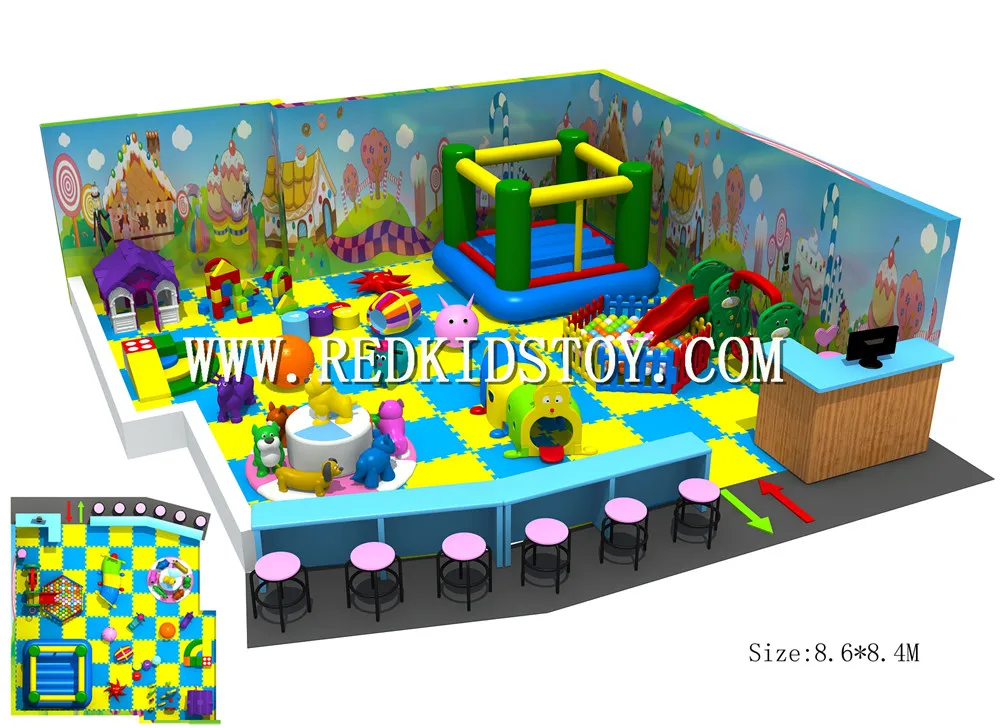 Exported to Canada Free Design Indoor Play System Children Playground 151224b