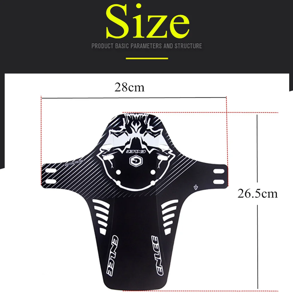 ENLEE 1pcs Mountain Bike Fender MTB Bicycle Front Rear Mudguard AM Enduro DH Cycling 26 27.5 29 Bike Fenders Bicycle Accessories