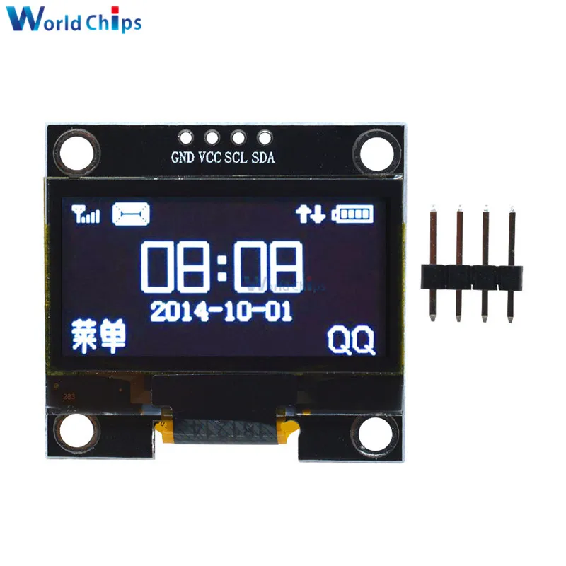 

White Color 1.3 Inch 1.3" OLED LCD LED Display Module 4PIN IIC I2C Interface Communicate 128x64 SSH1106 for Arduino 3.3-5V