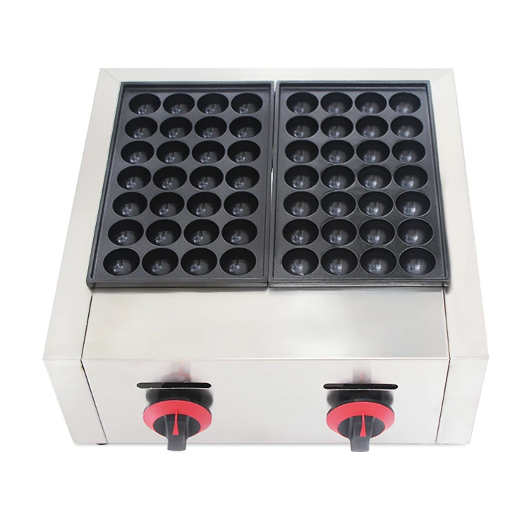 Best quality double plates Japanese food truck takoyaki machine Gas Fish Grill Commercial takoyaki for sale in china