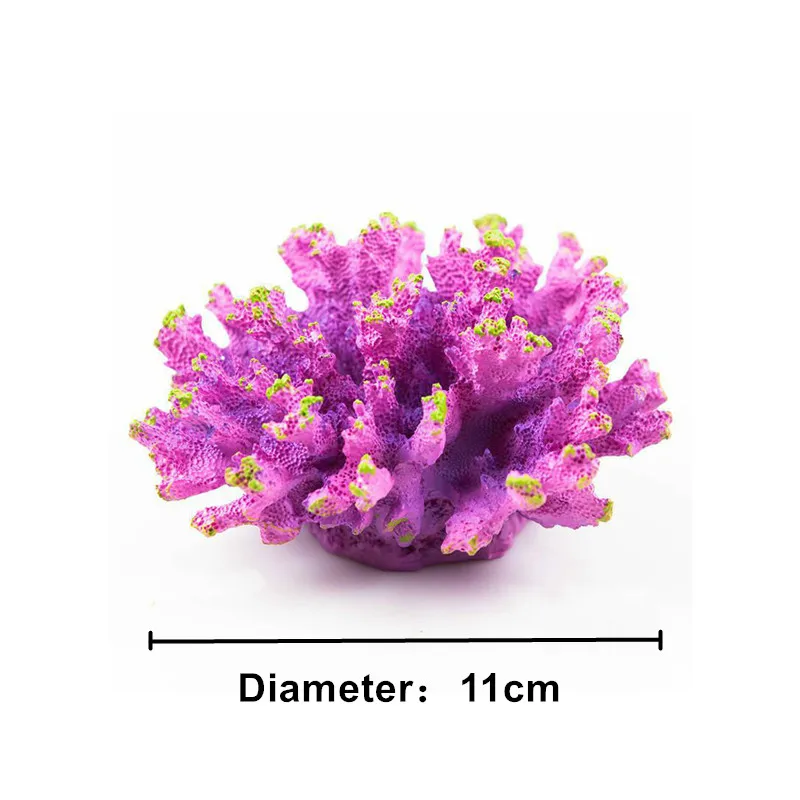 1pcs Resin Artificial Aquarium Coral Decoration Fish Tank Coral Reef Ornament Flower Coral Rock Aquarium Accessories 4 color