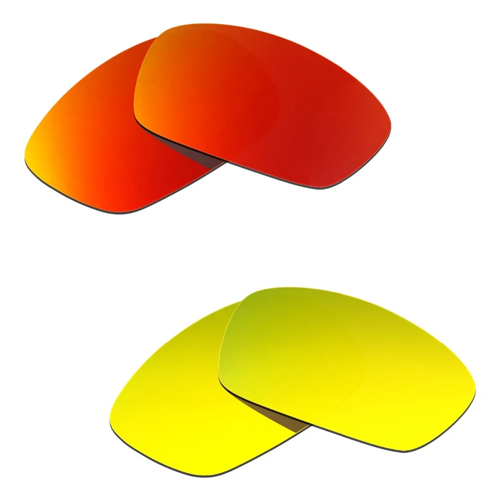 

HKUCO Hijinx Sunglasses Polarized Replacement Lenses 2 Pairs Red & 24K Gold