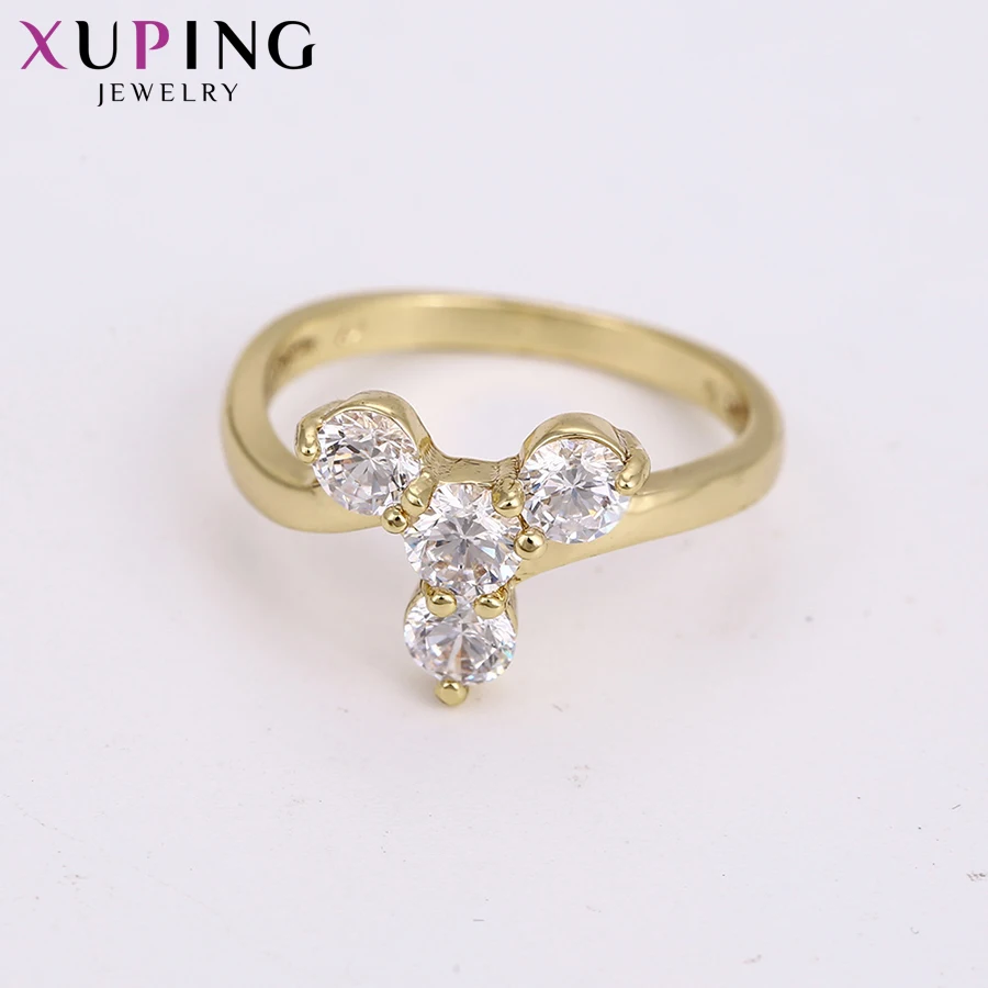 Xuping Fashion Popular Design Charm Style for Women Light Yellow Gold Color Plated Rings for Valentine\'s Day 14215