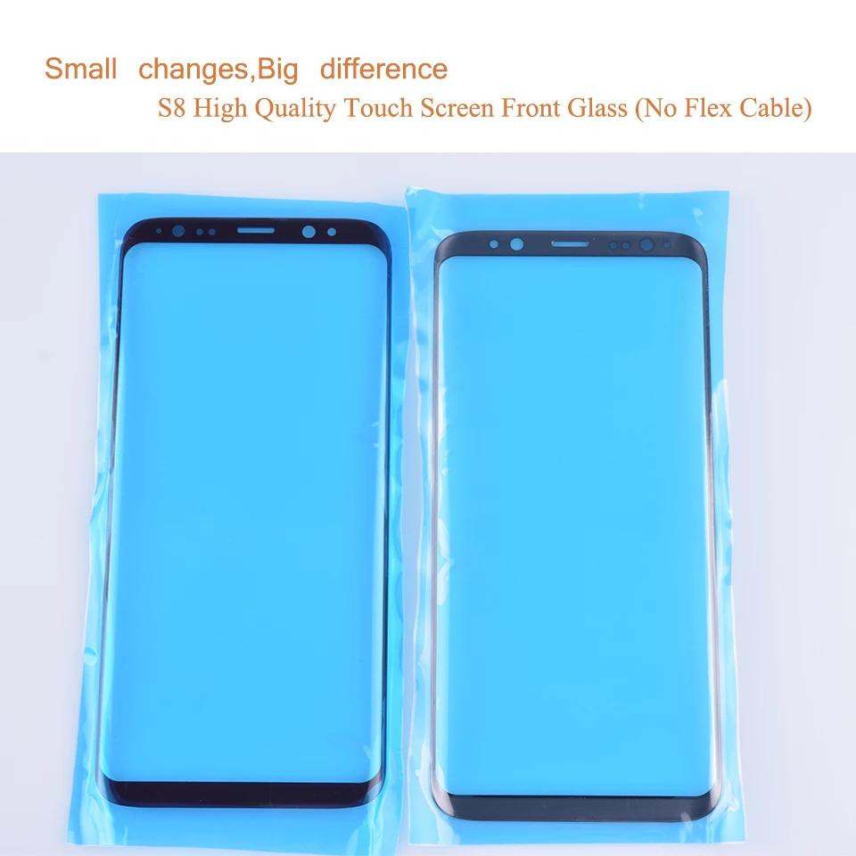 For Samsung Galaxy S8 G950 S8 Plus G955 Touch Screen Front Glass Panel Outer LCD Glass Lens With OCA Glue